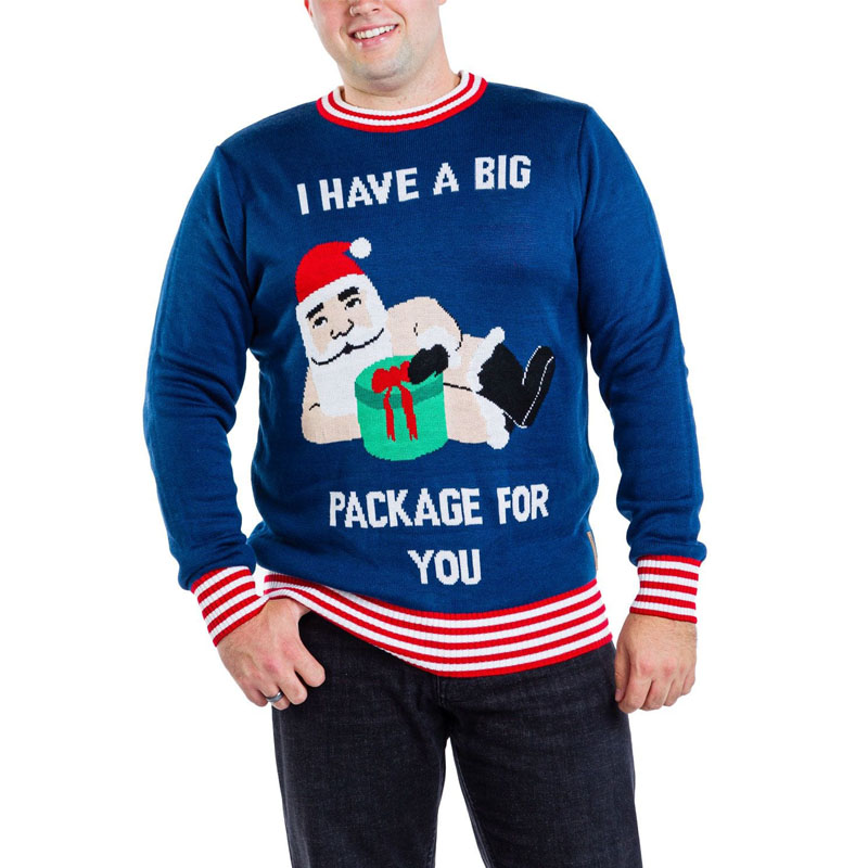 Men Christmas Sweater Round Neck